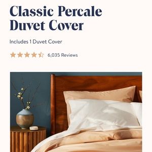 Brooklinen Classic Percale Duvet Cover - Queen/Full - Ginger